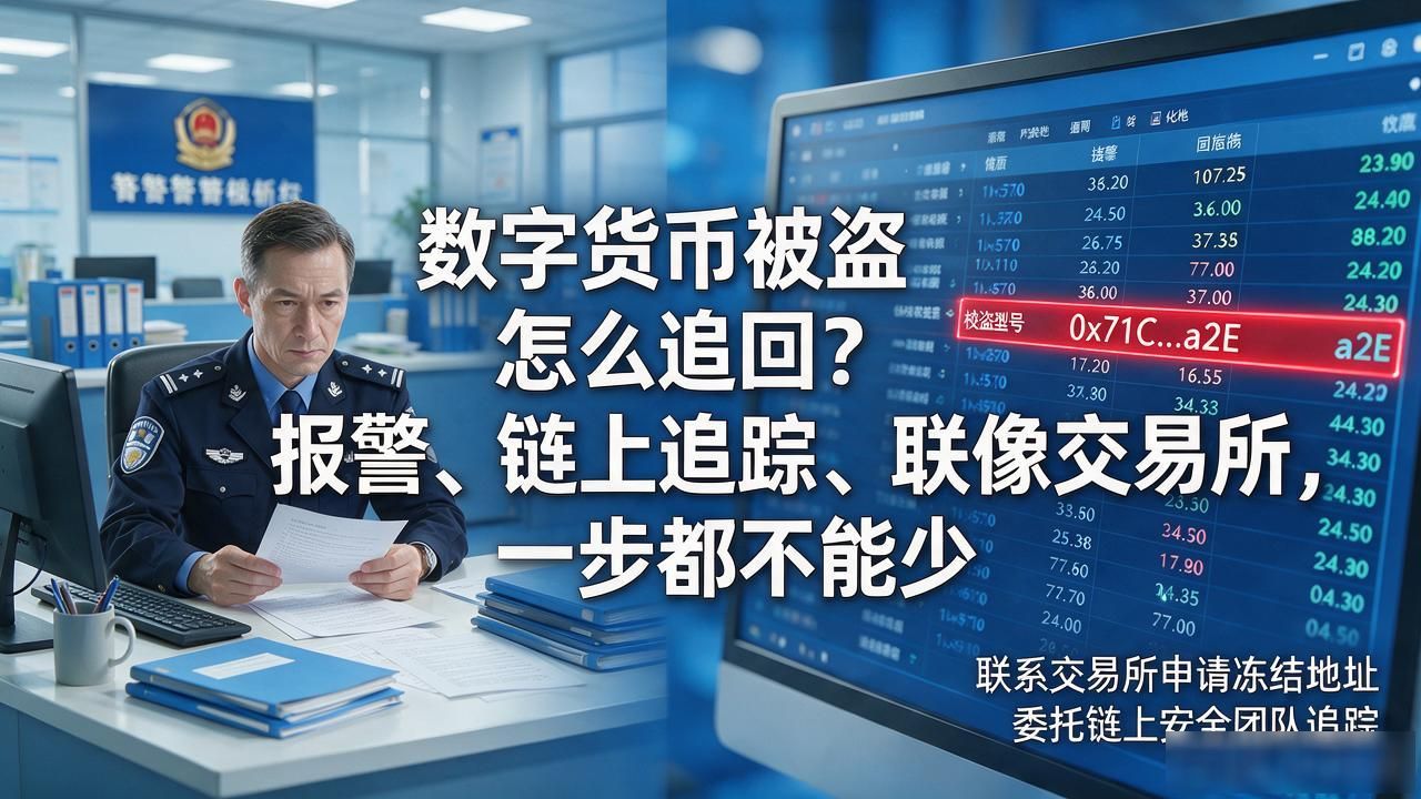 数字货币被盗怎么追回？报警、链上追踪、联系交易所，一步都不能少