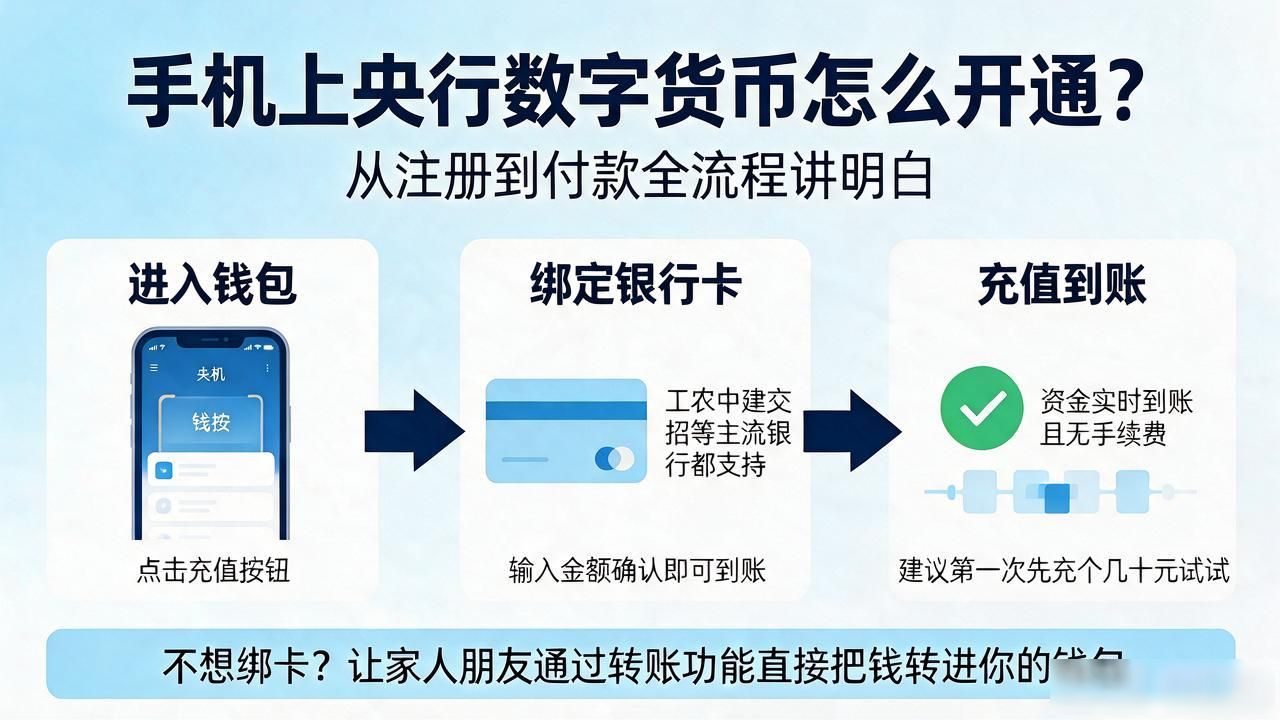 手机上央行数字货币怎么开通？从注册到付款全流程讲明白