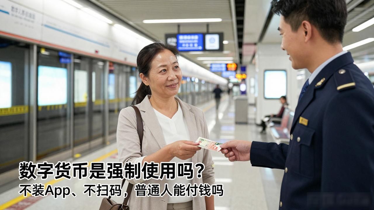数字货币是强制使用吗？不装App、不扫码，普通人能付钱吗