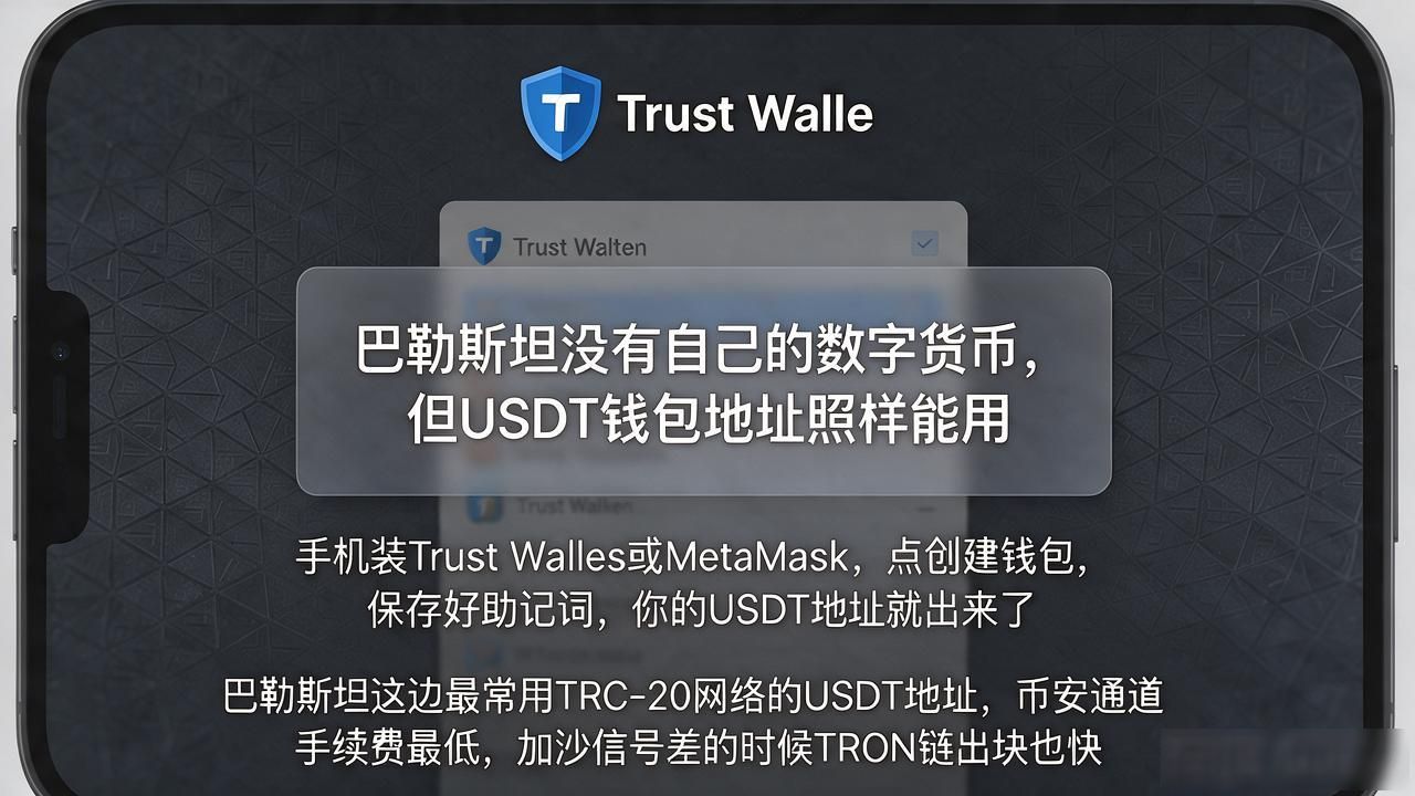 巴勒斯坦没有自己的数字货币，但USDT钱包地址照样能用，获取方式在这