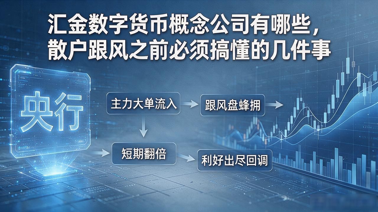 汇金数字货币概念公司有哪些，散户跟风之前必须搞懂的几件事