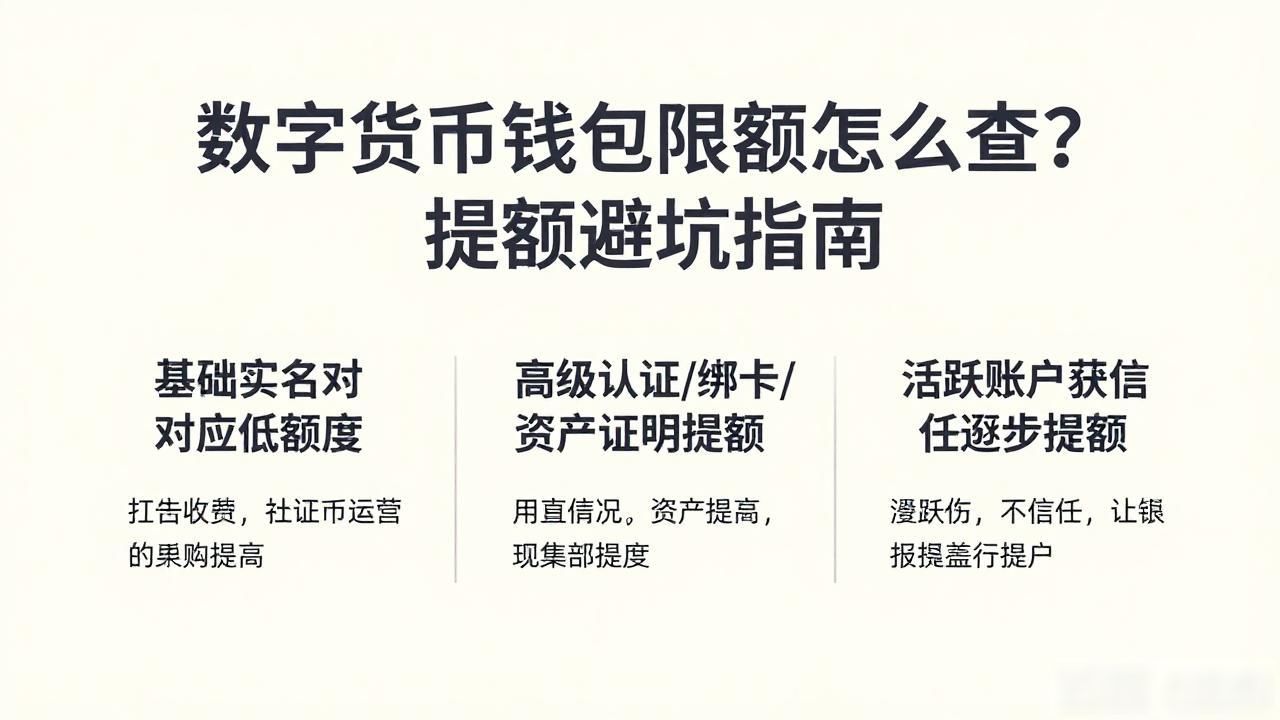 数字货币钱包限额怎么查？提额避坑指南