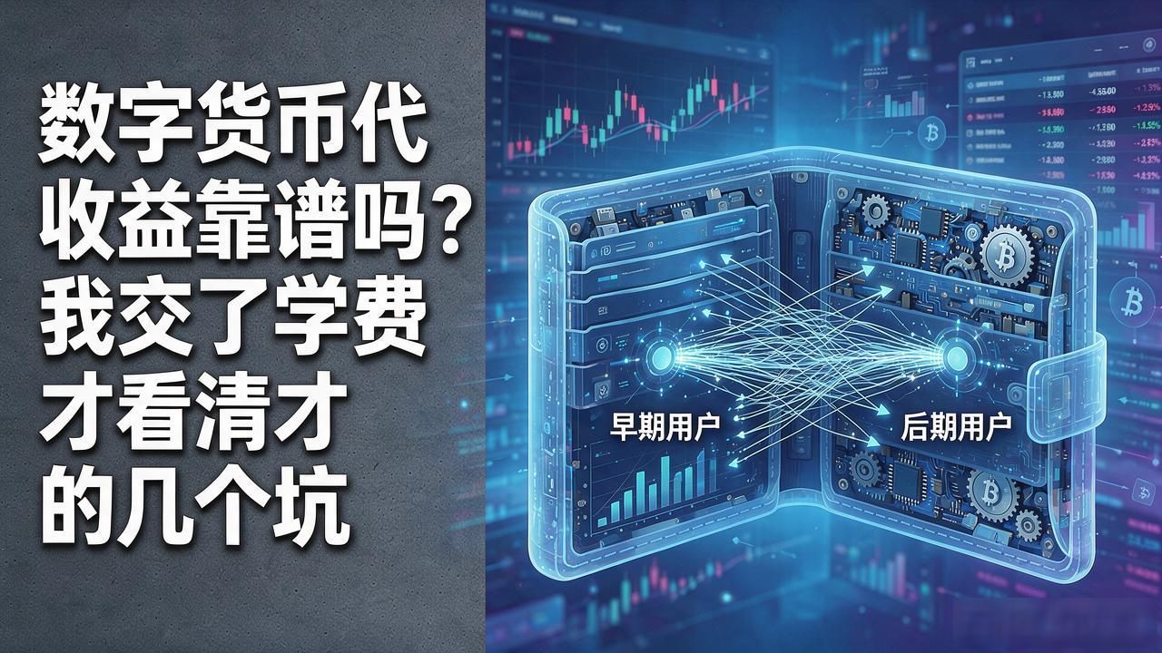 数字货币代收益靠谱吗？我交了学费才看清的几个坑