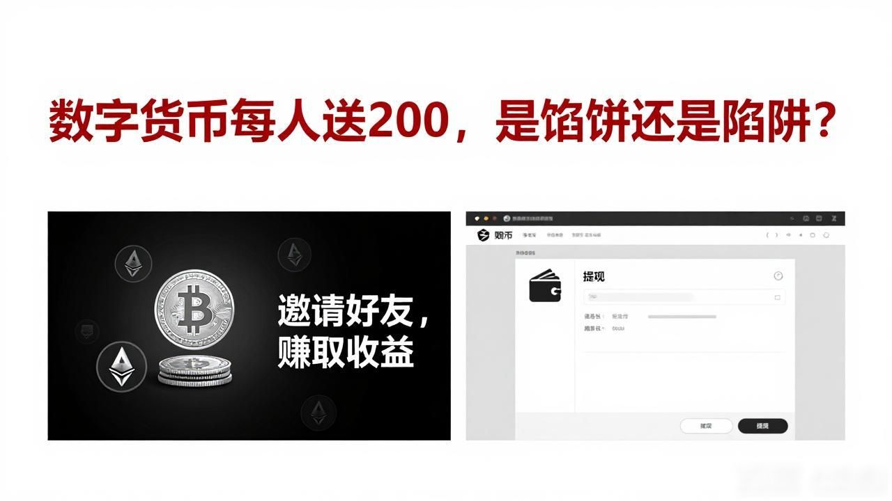 数字货币每人送200，是馅饼还是陷阱？