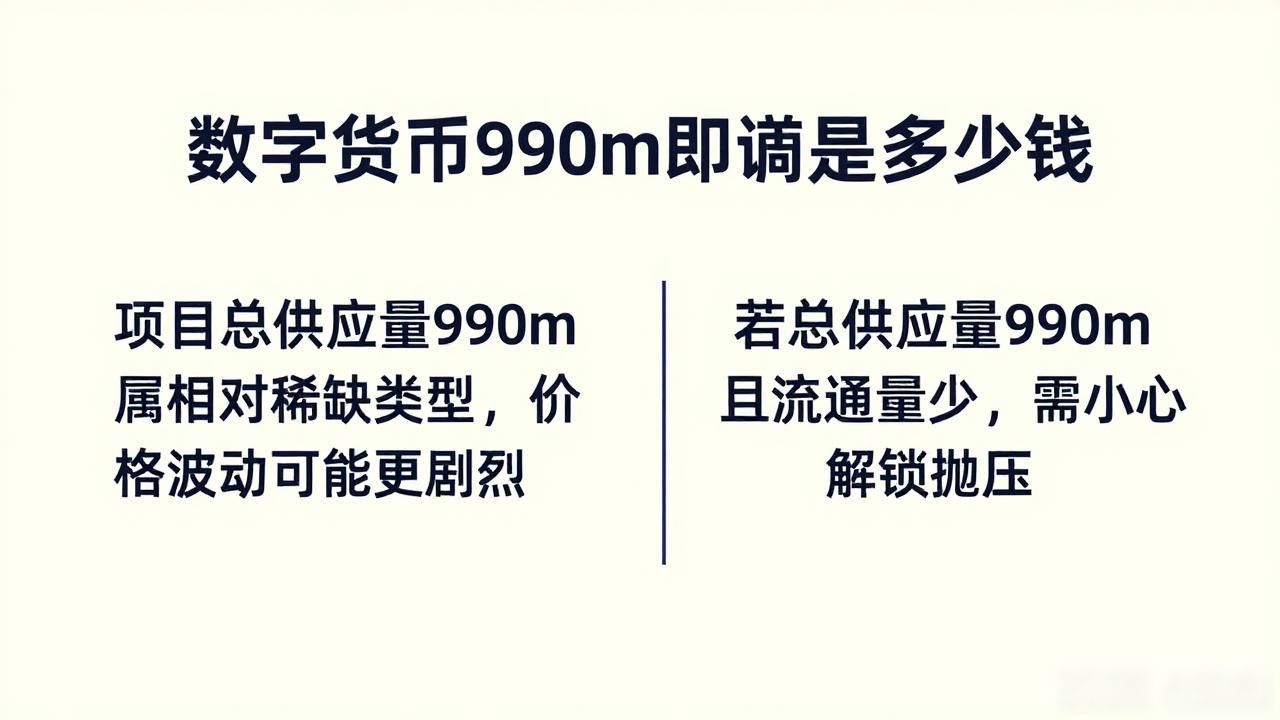 数字货币990m到底是多少钱