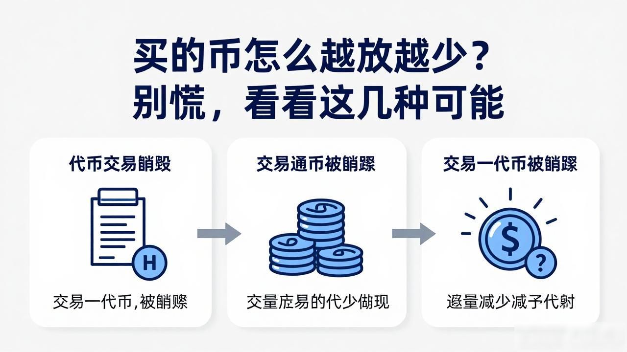 买的币怎么越放越少？别慌，看看这几种可能