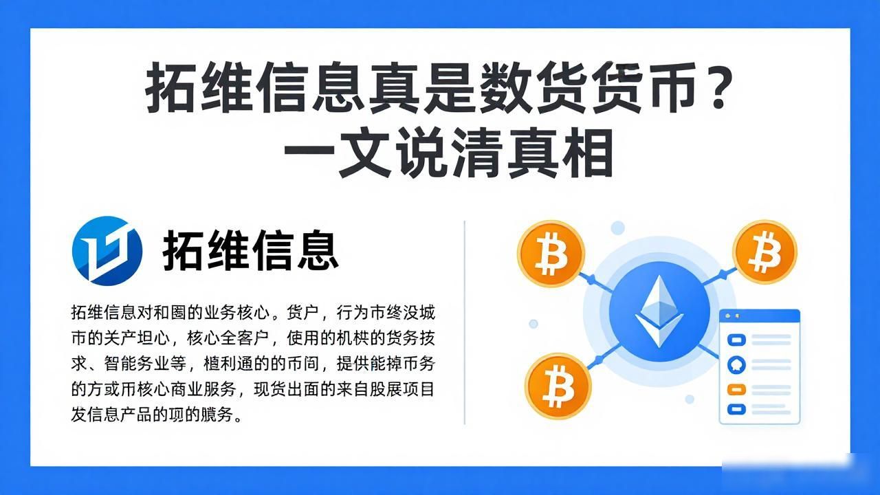 拓维信息真是数字货币？一文说清真相